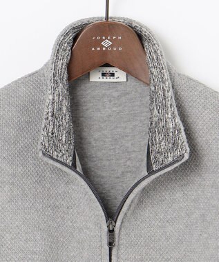 JOSEPH ABBOUD 【キングサイズ】ハイネック フルZIPブルゾン ライトグレー系
