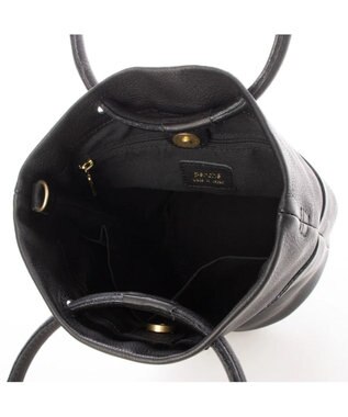 UNBILLION 【テレビ ドラマ着用アイテム】ペルケ perche / 姫路レザー丸手ハンドル2wayバケツバッグ ブラック