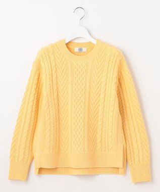 J.PRESS LADIES L 【WEB限定カラーあり・洗える】EIGER CORD ALAN クルーネックプルオーバー ニット イエロー系