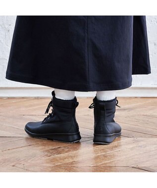 ing <ing>【レイン・スノー対応】レースアップスニーカーブーツ ブラック
