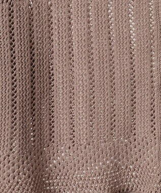 earth music&ecology ＳＥＴ２点レース編みペプラムカーデ＋スカート Pink Beige