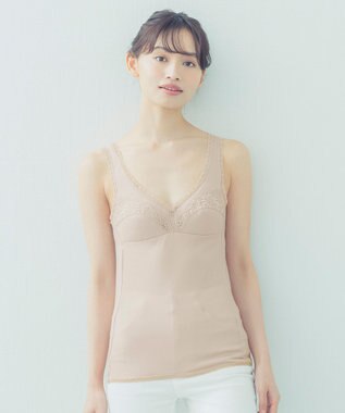 Wing カップ付きインナー 安定感のある自然なバストライン ノースリーブ NT7126 ウイング／ワコール ブラウン