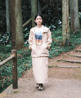 SHARE PARK LADIES 【撥水・UVカット・ストレッチ・軽量 】パッカブルマウンテンパーカー（Mサイズ） ベージュ系