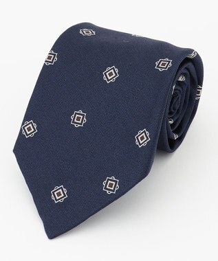  スパンシルク小紋柄ネクタイ
