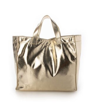 UNBILLION cachecache ソフトメタリックショッパートート ライトゴールド