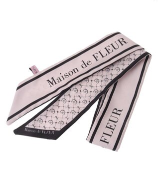 Maison de FLEUR モノグラム柄スカーフ Pink