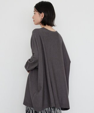 AMERICAN HOLIC バイパチポンチョライクＢＩＧニットプルオーバー Sax