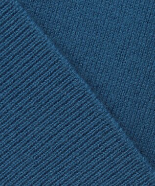 自由区 【洗える】ソフトウールハイゲージ ハイネックニット ブルー系