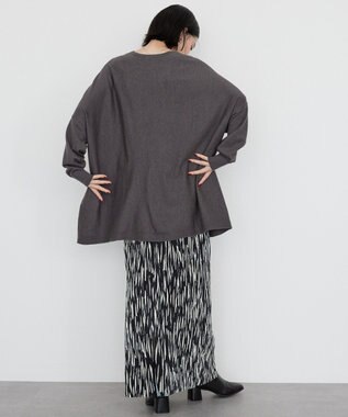 AMERICAN HOLIC バイパチポンチョライクＢＩＧニットプルオーバー Sax