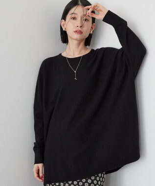 AMERICAN HOLIC バイパチポンチョライクＢＩＧニットプルオーバー Black