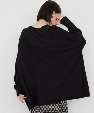 AMERICAN HOLIC バイパチポンチョライクＢＩＧニットプルオーバー Black