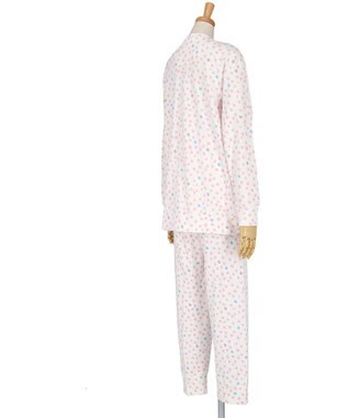 tsumori chisato SLEEP ツモリチサト パジャマ 長袖 長ズボン ルームウェア 綿100%(本体) 肌側起毛 スムース素材 上下セット 前開き tsumori chisato SLEEP UDW443 /ワコール アイボリー