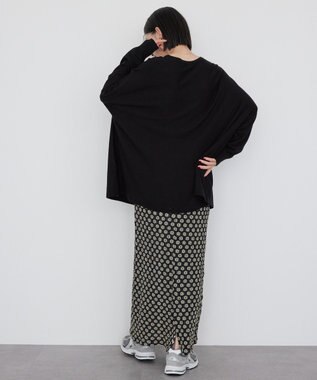 AMERICAN HOLIC バイパチポンチョライクＢＩＧニットプルオーバー Black