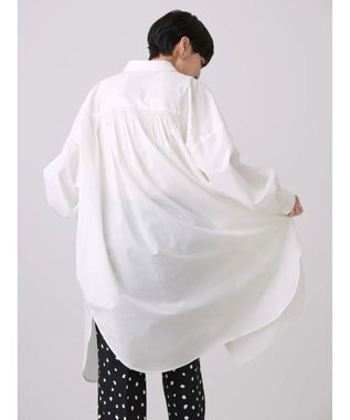 AMERICAN HOLIC バックギャザーシャツワンピース Off White