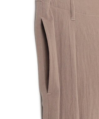 J.PRESS YORK STREET 【WOMEN】コットンワッシャータックワイド パンツ ブラウン系