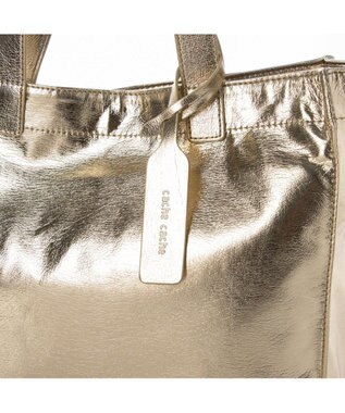 UNBILLION cachecache ソフトメタリックショッパートート ライトゴールド