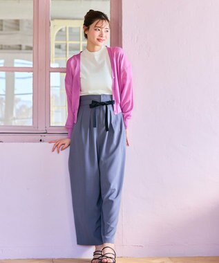 Feroux シャイニーハーフスリーブ ニット ホワイト系