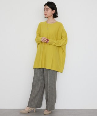 AMERICAN HOLIC バイパチポンチョライクＢＩＧニットプルオーバー Yellow