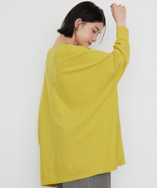 AMERICAN HOLIC バイパチポンチョライクＢＩＧニットプルオーバー Yellow