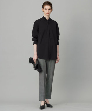 ICB 【UVカット・洗える】ウール2WAYストレッチ ドロストパンツ 無地柄系