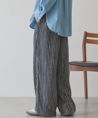 AMERICAN HOLIC 【先行予約】【イージーケア】アソート柄パンツ Navy