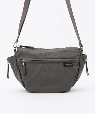 LA BAGAGERIE 【MONICA】サイドジップミニショルダーバッグ ダークグレー