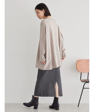 AMERICAN HOLIC バイパチポンチョライクＢＩＧニットチュニック Gray Beige
