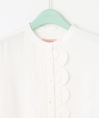 TOCCA 【洗える】SCALLOP ブラウス ホワイト系