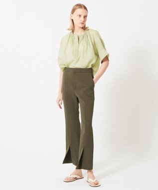 BEIGE， PAULOWNIA / フレアパンツ Khaki