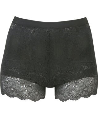 WACOAL オーバーパンツ ショート丈 ヒップアップで脚長シルエット ウエスト部分をすっきり見せる 一枚ばき可能 重ねばきにもおすすめ レディース GRC630 /ワコール ブラック