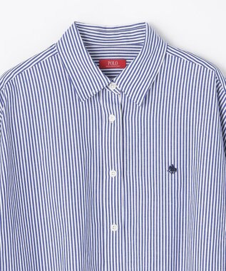 ANY 【POLO BCS別注】プレッピークロップドシャツ ブルーストライプ