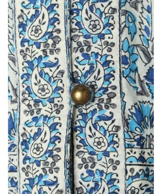 CRAFT STANDARD BOUTIQUE インド綿アラベスク柄ワンピース Blue