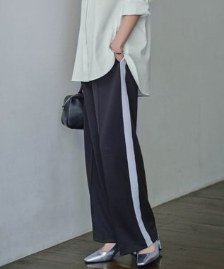 洗える】ワッシャーツイル ワイドストレートパンツ / ICB