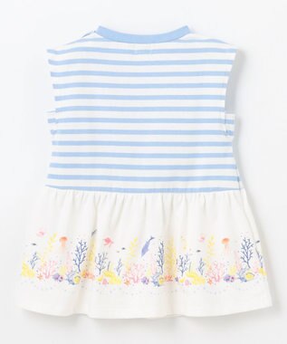 組曲 KIDS 【80-100㎝】ENOSUI Border Tシャツ サックスブルー系1