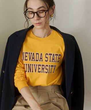 WEGO 【ANGIE VINTAGE】GILDAN カレッジロゴ オーバーサイズ プリント ロンT 柄27