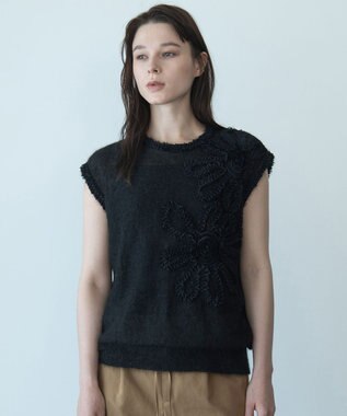 自由区 【カトリエムブーケ】Motif floral プルオーバーニット