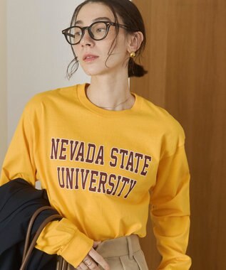 WEGO 【ANGIE VINTAGE】GILDAN カレッジロゴ オーバーサイズ プリント ロンT 柄27