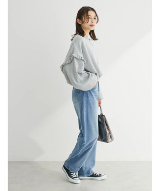 Green Parks ・Ｐｅｔｉｔ　Ｆｌｅｕｒ　ボリュームスリーブスウェット Gray Mixture