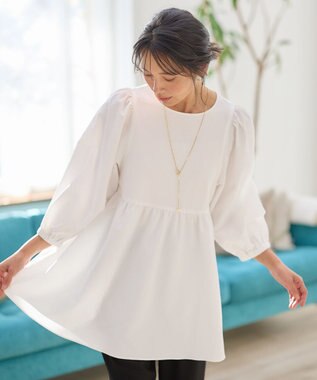 ANY L サッカーパフスリーブブラウス オフ