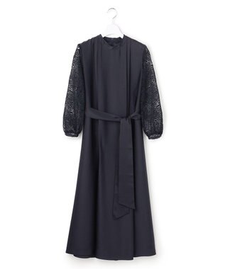 23区 L 【APPLAUDIR】ノーブルサテン リボンブーケレースコンビ ドレス