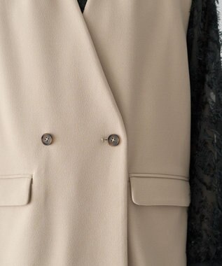 Green Parks Ｏ．洗えてストレッチ　Ｗボタンベスト Light Beige