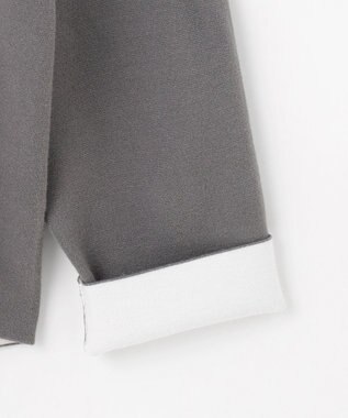 自由区 L 【カタログ掲載】レーヨンストレッチベーシックシルエット ニット グレー