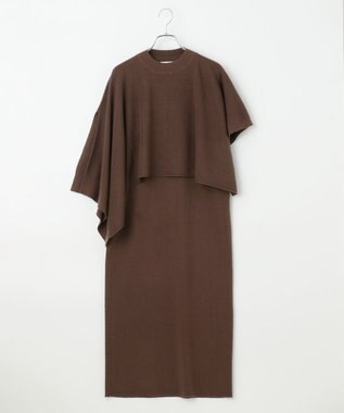 #Newans 【洗える】コットンウールニットセットアップ ブラウン系