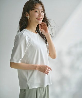 ANY SIS 【UVカット・接触冷感・撥水・汗ジミ防止】プレーティングジャージー タックスリーブ カットソー オフ