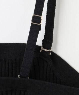 ANY SIS 【洗える】ニットリブ ビスチェ ブラック