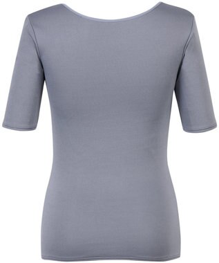 Wing あったかインナー 綿100％(肌側) 軽い シルクプロテイン加工 5分袖 半袖 秋 冬 EL2550 ウイング／ワコール グレー