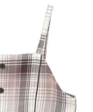 earth music&ecology コットンツイルチェックビスチェ Brown