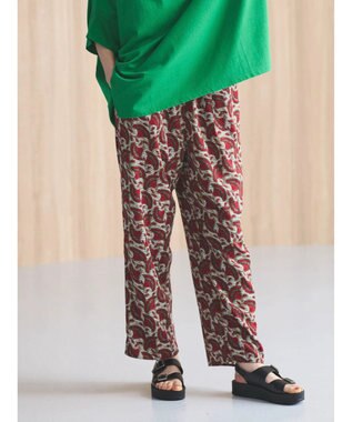 Green Parks アフリカン柄イージーパンツ Red
