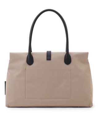 23区 VIOLAd'ORO ベルトデザイン ナイロン トートバッグ (Lサイズ) ベージュ系