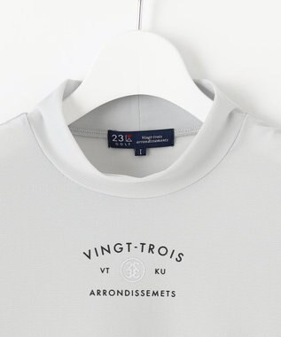 23区GOLF 【WOMEN】AIR TOOLライト モックネックシャツ ライトグレー系